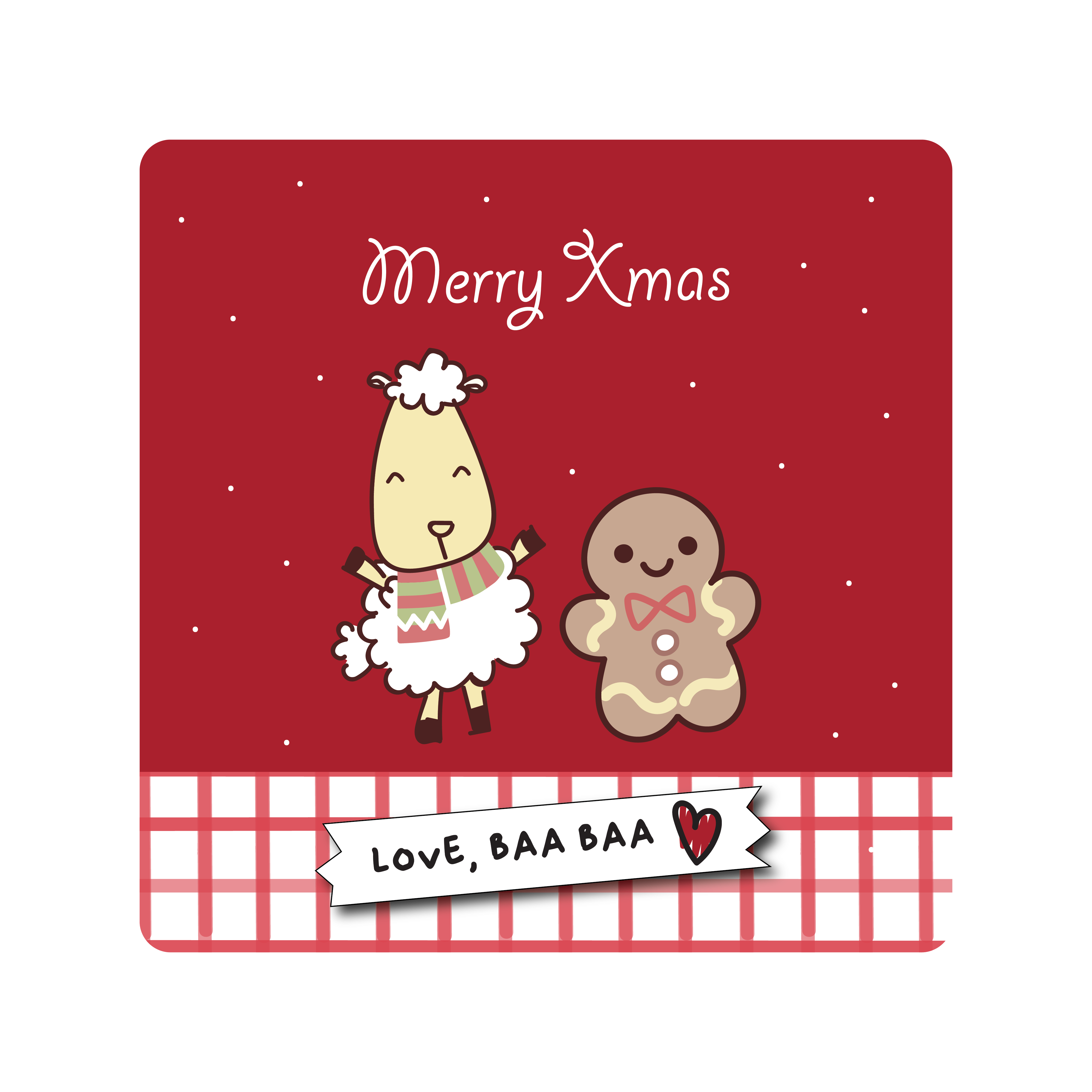 Greeting Card - Baa Baa Sheepz - Christmas Card-C002