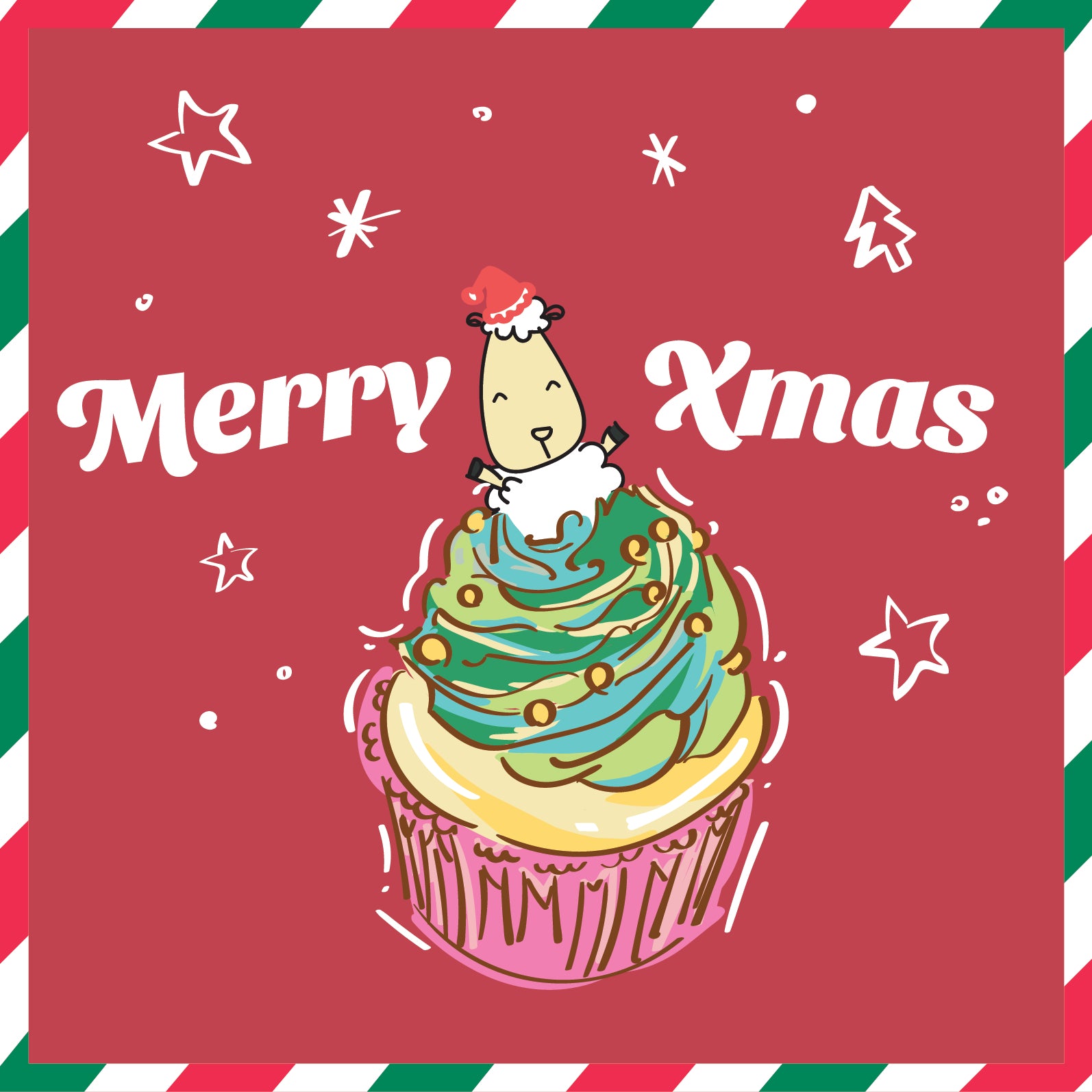 Greeting Card - Baa Baa Sheepz - Christmas Card-C003