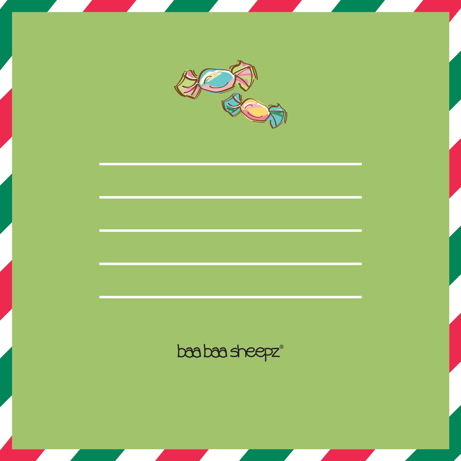 Greeting Card - Baa Baa Sheepz - Christmas Card-C003