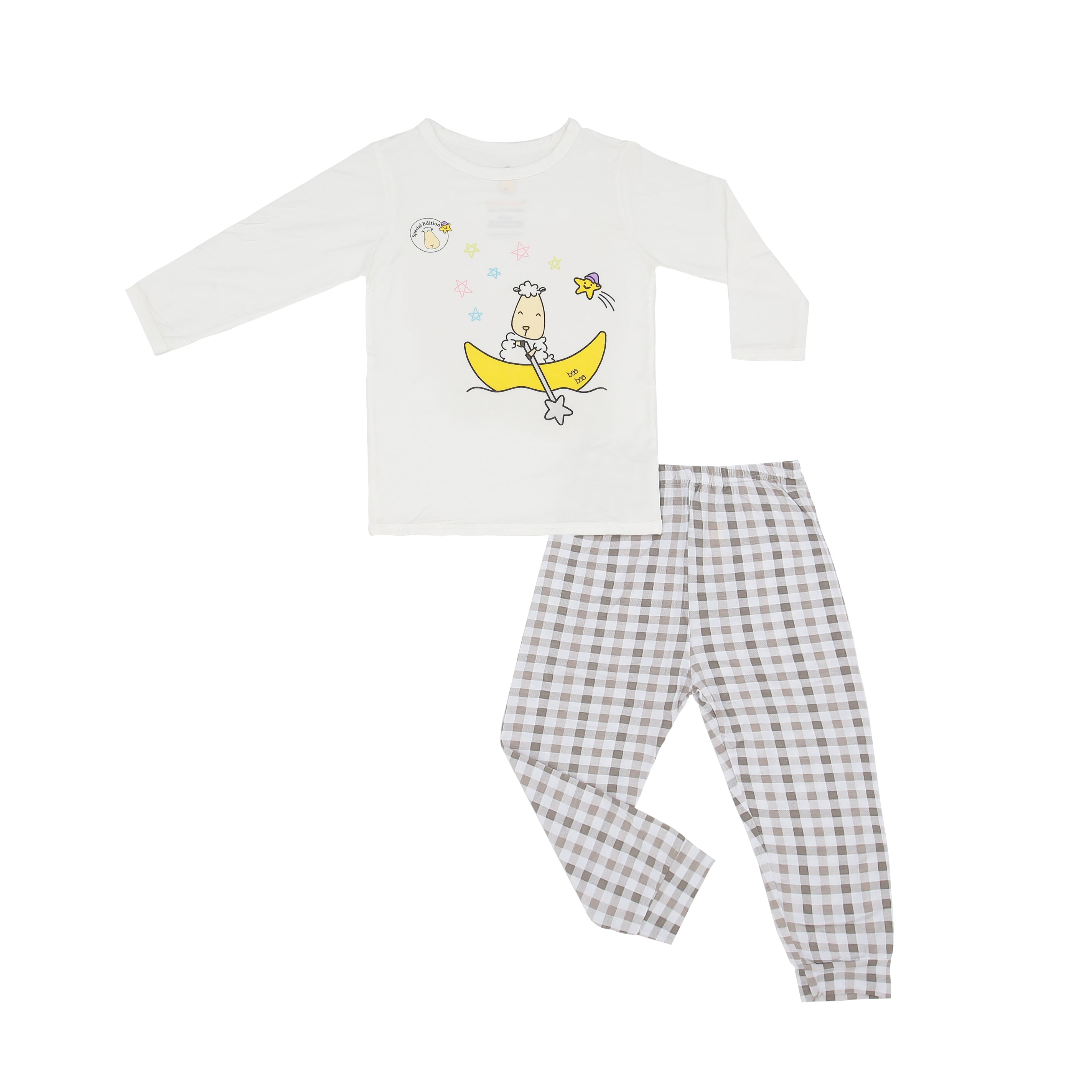 Pyjamas Set Little Purple Hat D Pearl + Checkers Grey