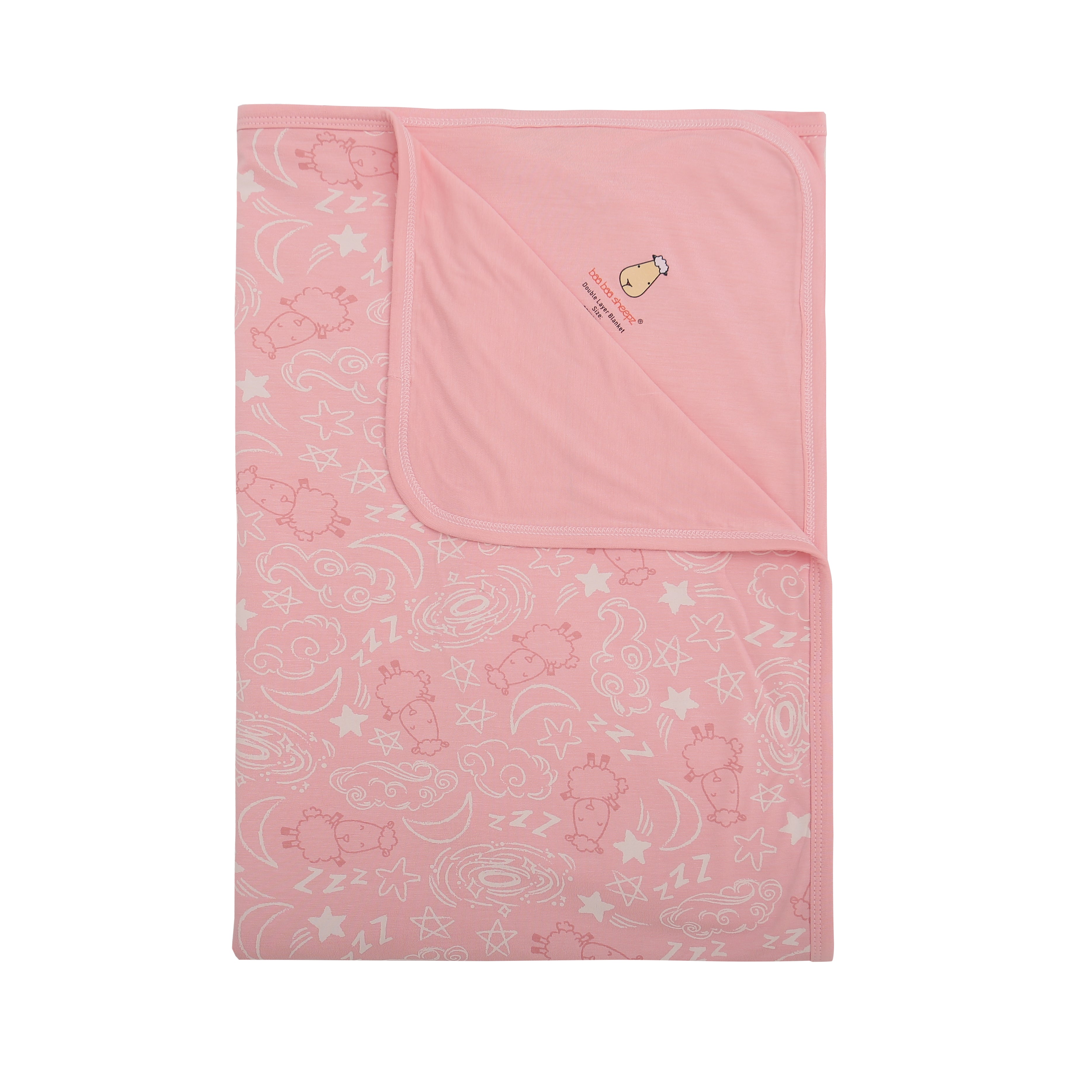 Double Layer Blanket Baa Baa in the Universe Pink Adult