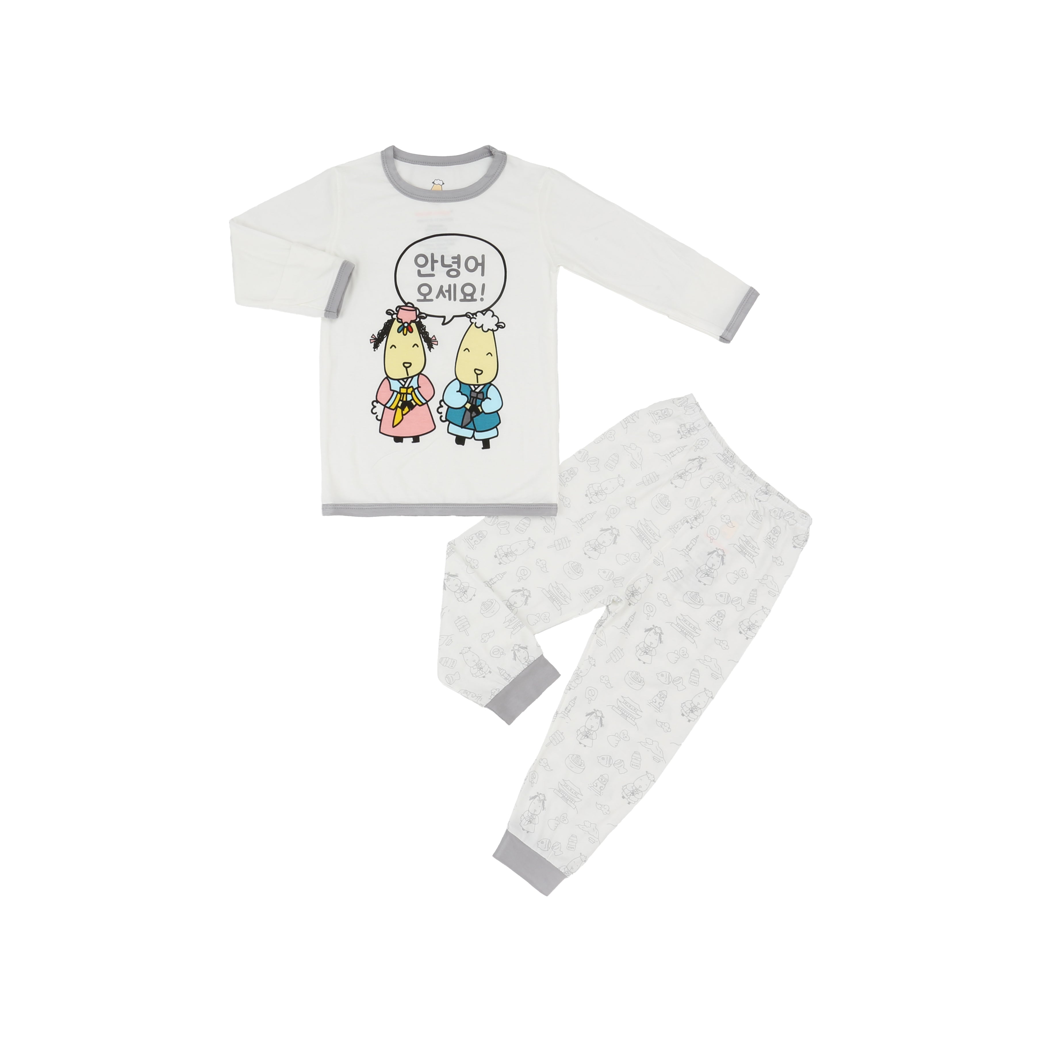 Pyjamas Set K04 White + K03 White