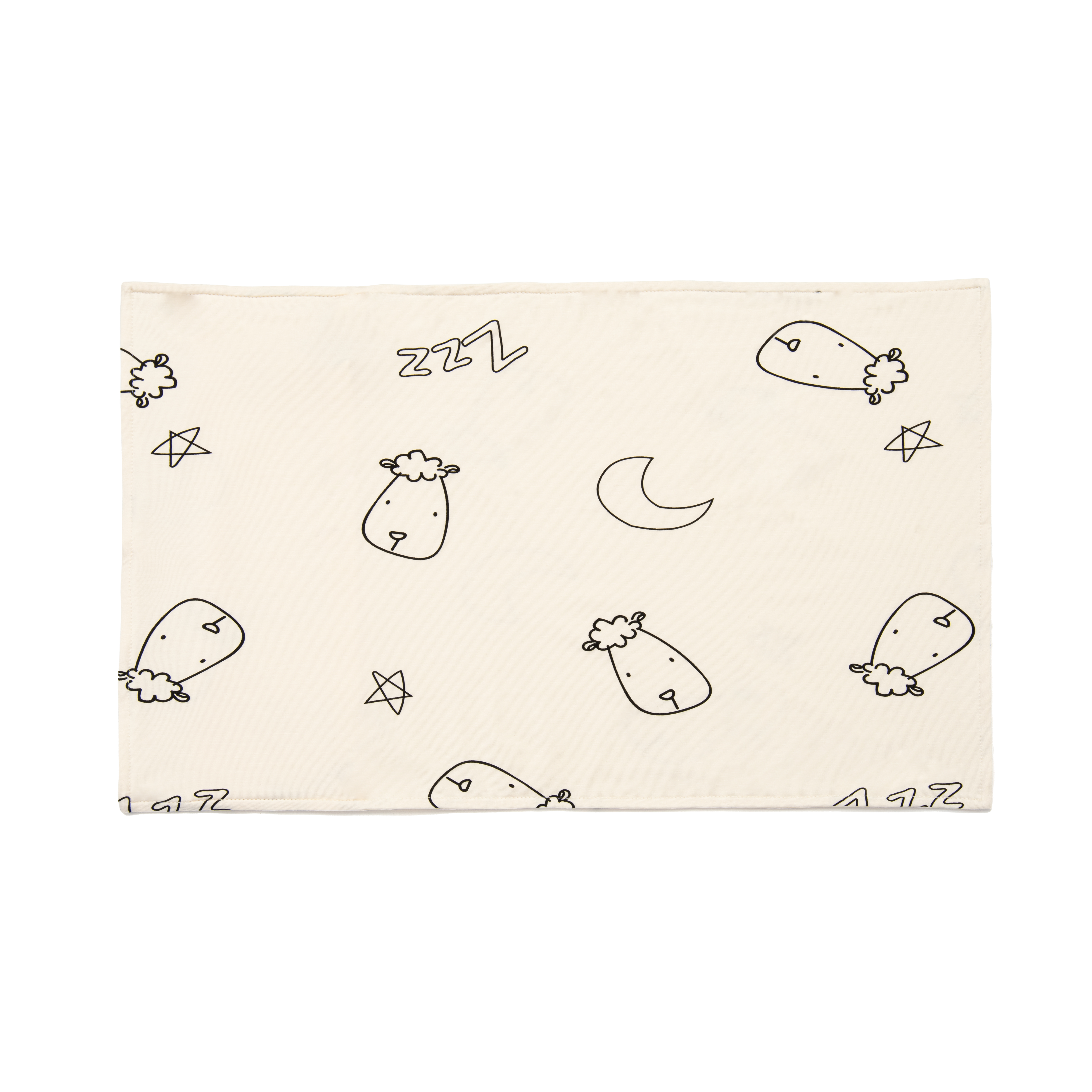 Head Pillow Case Sweet Dreams Baa Baa Yellow  - Kids