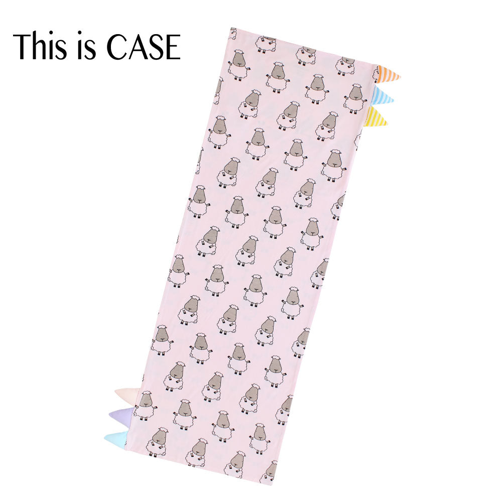 Bed-Time Buddy™ Case Big Sheepz Pink with Color & Stripe tag - XL