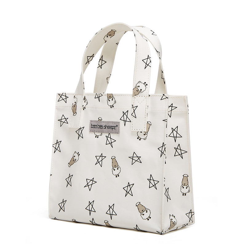 Baa Baa Sheepz Tote Bag Small Star & Sheepz White - Small