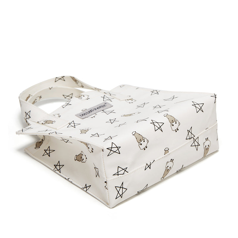 Baa Baa Sheepz Tote Bag Small Star & Sheepz White - Small