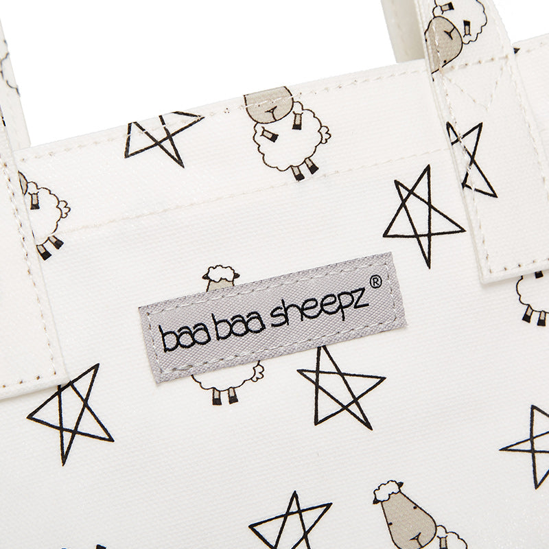 Baa Baa Sheepz Tote Bag Small Star & Sheepz White - Small