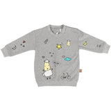 Unisex Long Sleeve Sweatshirt Happy Night Grey