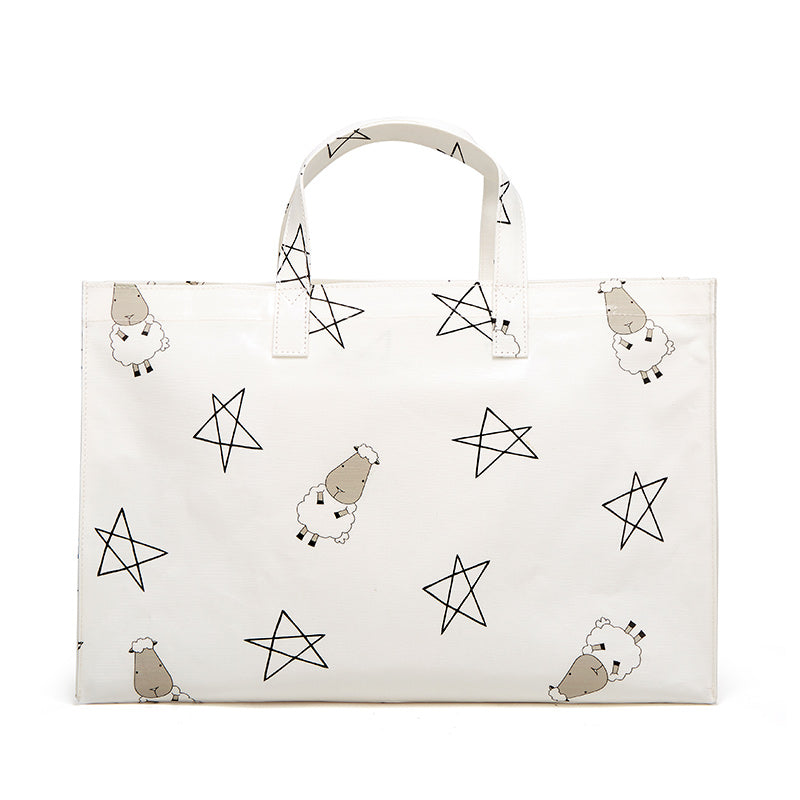 Baa Baa Sheepz Tote Bag Big Star & Sheepz White - Large