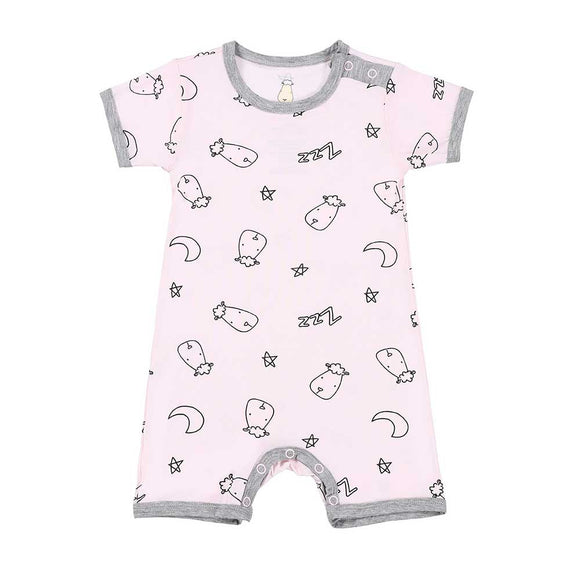 Romper Short Sleeve Sweet Dreams Baa Baa Pink