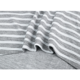 DooDooMooky Maternity & Nursing T-Shirt Small Doo Doo Mooky Face Stripe Grey & White with Grey