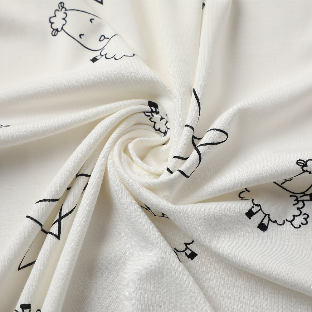 Wearable Blanket Zip Cute Big Star & Sheepz White