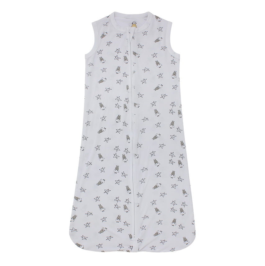Wearable Blanket Zip Small Star & Sheepz White