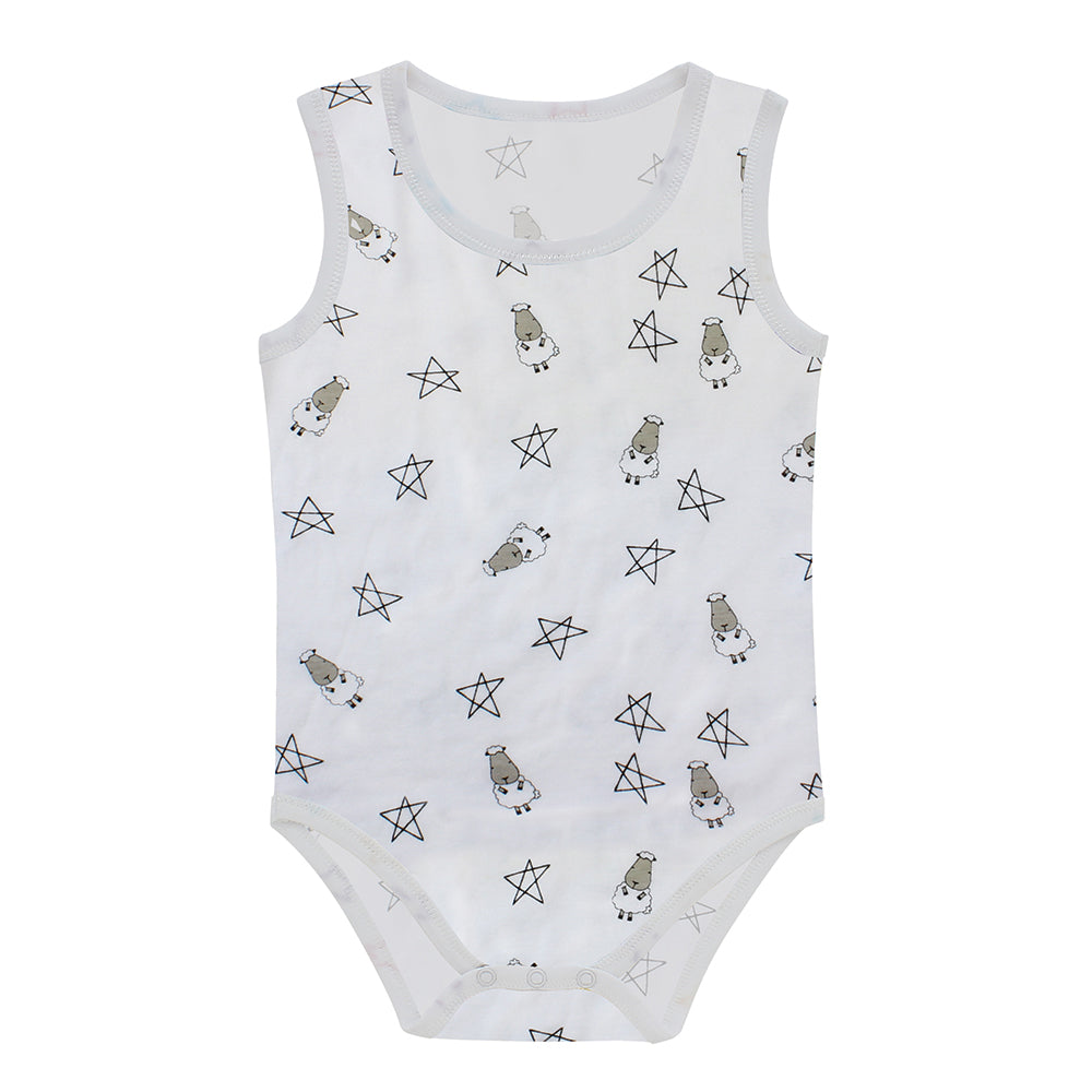 White sleeveless store onesies for babies