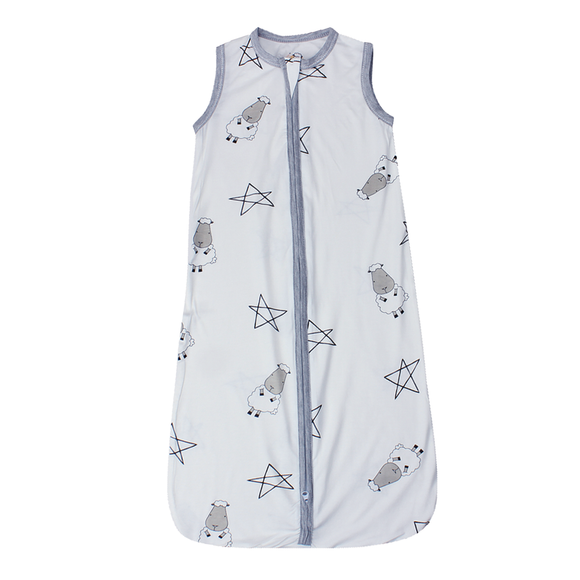 Wearable Blanket Zip White Big Star & Sheepz