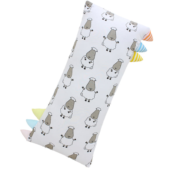 Bed-Time Buddy™ Big Sheepz White with Color & Stripe tag - Jumbo