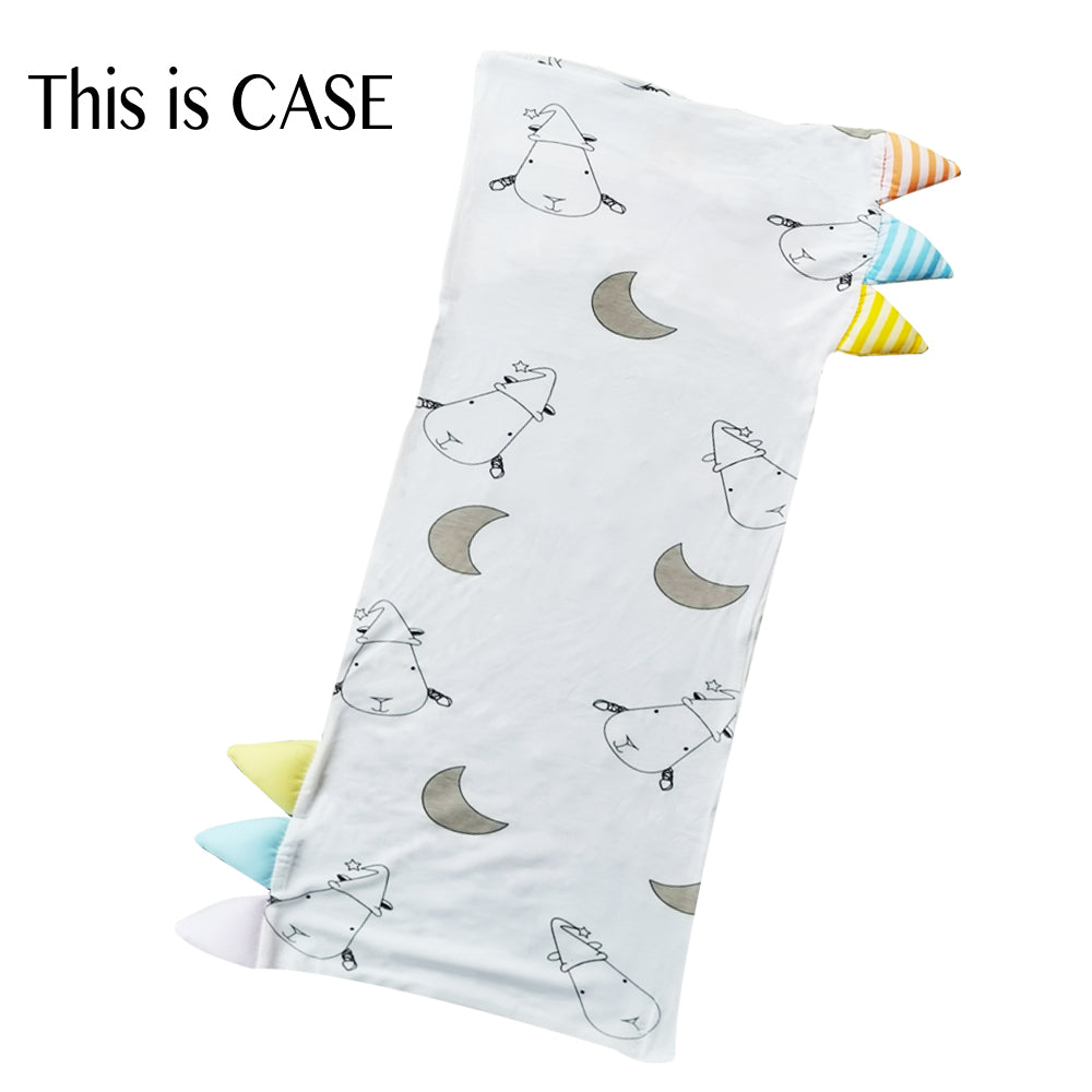 Bed-Time Buddy Case Big Moon & Sheepz White with Color & Stripe tag - Small