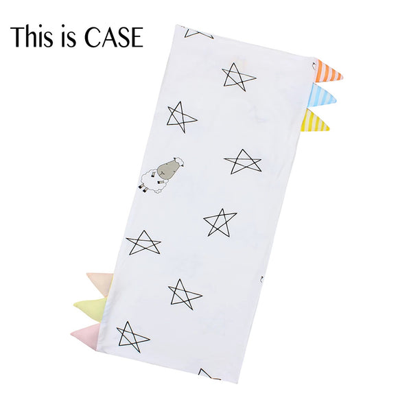Bed-Time Buddy Case Big Star & Sheepz White with Color & Stripe tag - Small