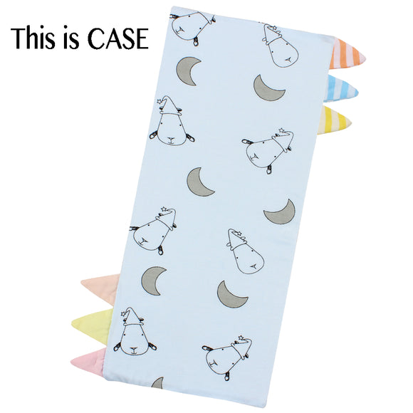 Bed-Time Buddy Case Small Moon & Sheepz Blue with Color & Stripe tag - Jumbo