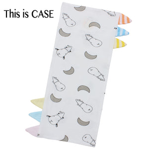 Bed-Time Buddy Case Small Moon & Sheepz White with Color & Stripe tag - Jumbo