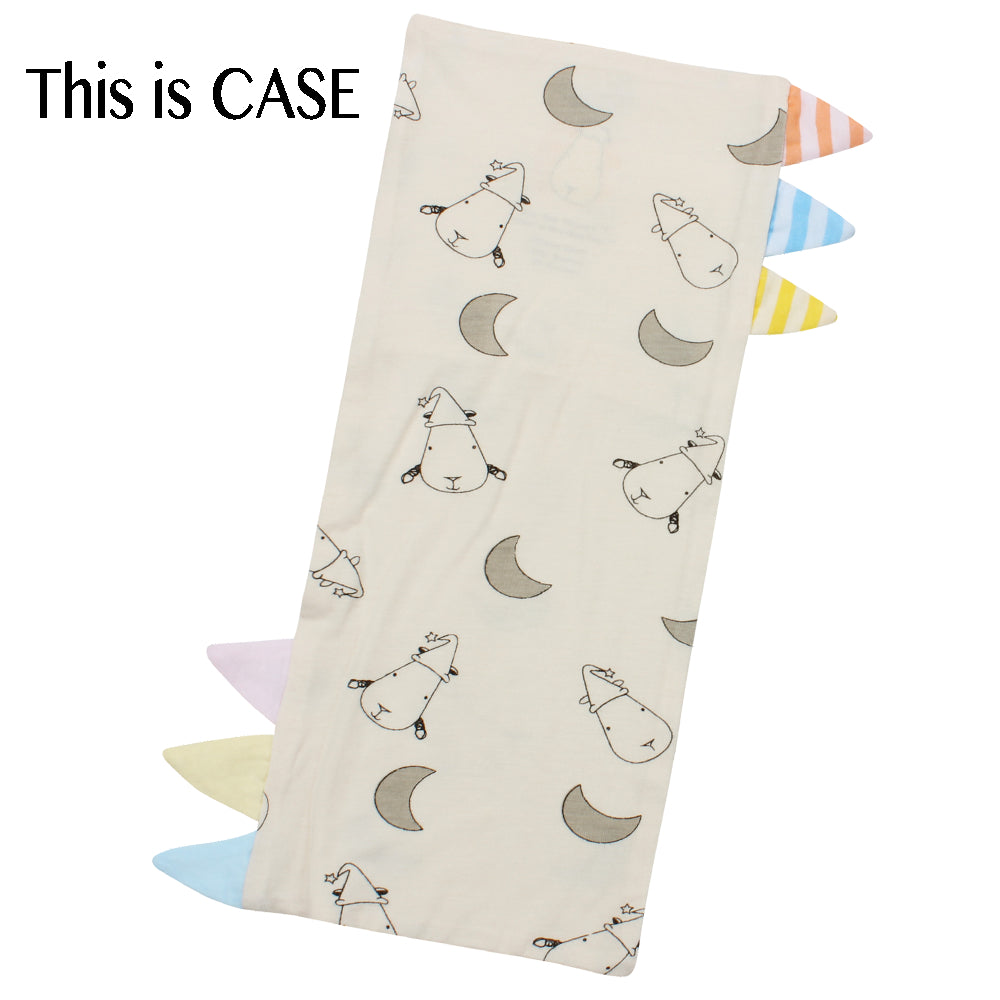Bed-Time Buddy Case Small Moon & Sheepz Yellow with Color & Stripe tag - Jumbo