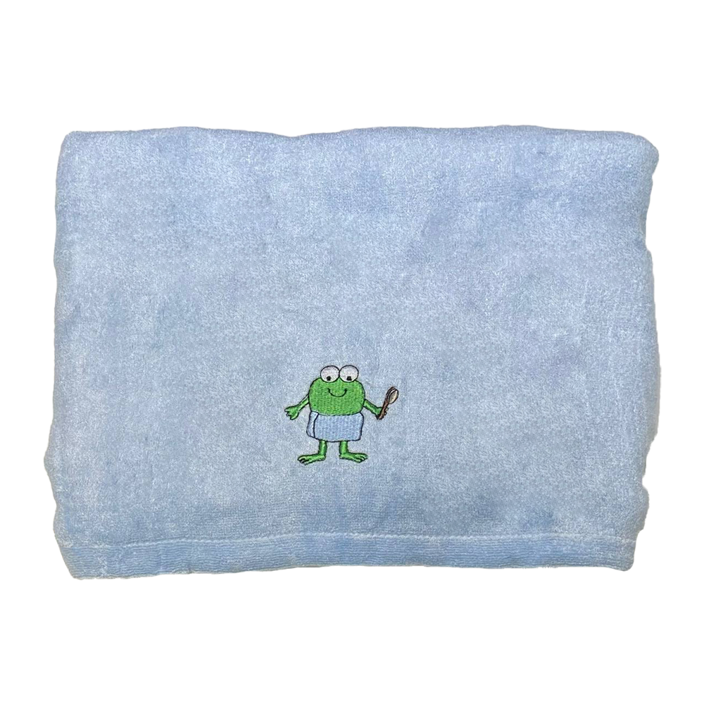 CrokCrokFrok Bamboo Towel for Kids & Adult - Blue - Large