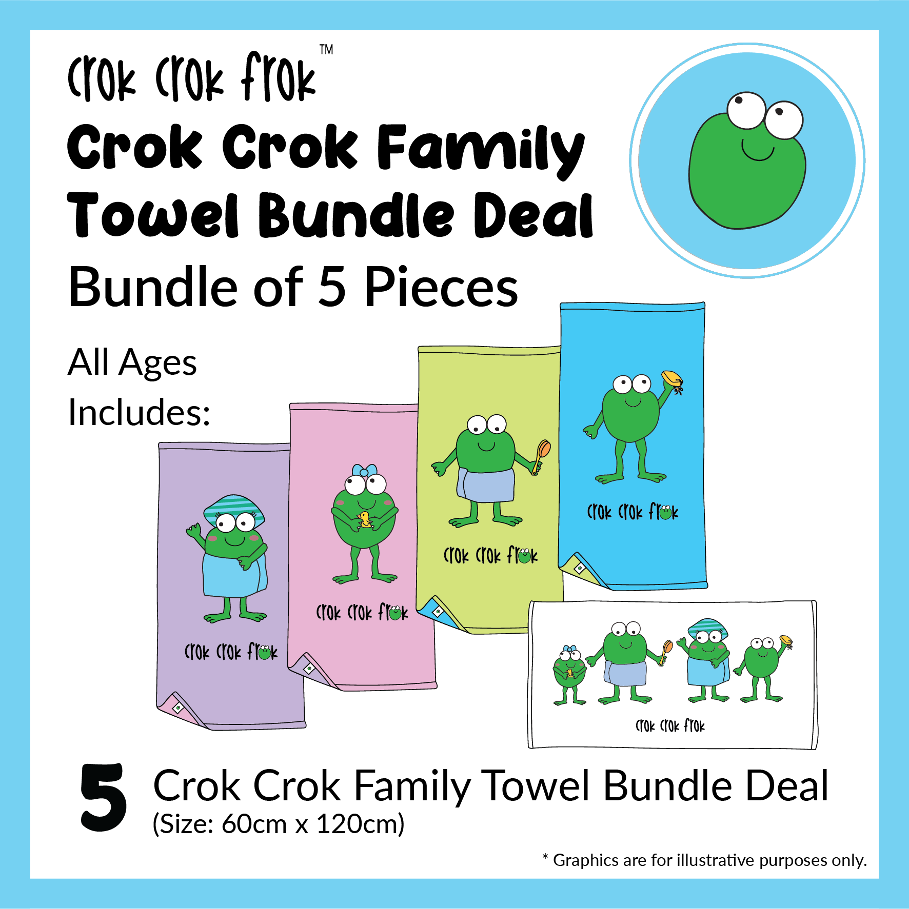 Crok Crok Family Towel Bundle Deal