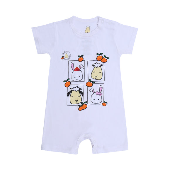 SPECIAL EDITION - Romper Short Sleeve Happy Rabbit Year White
