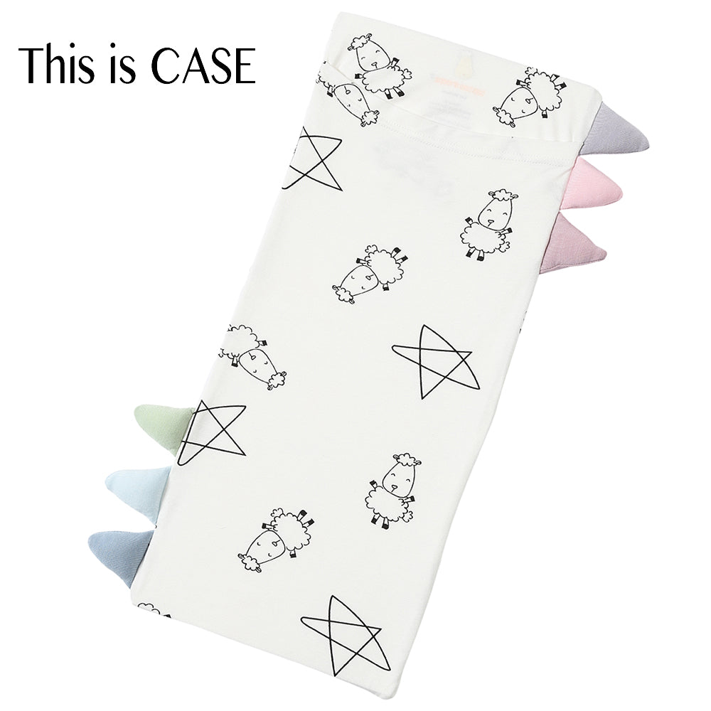 Bed-Time Buddy Case Cute Big Star & Sheepz White with Color tag - Small