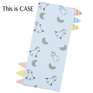 Bed-Time Buddy™ Case Small Moon & Sheepz Blue with Color & Stripe tag - Small