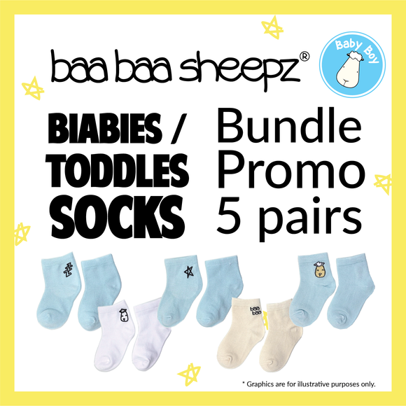 Toddler / Kids Socks Bundle Promo 5 pairs