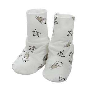Booties White Small Sheep & Star