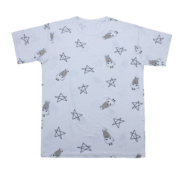 Unisex Short Sleeve T-Shirt White Big Star & Sheepz