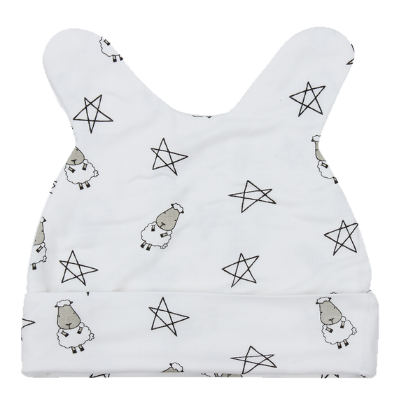 Cap White Small Star & Sheepz