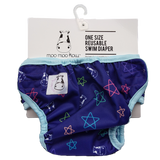 One Size Swim Diaper Color Star with Blue Border