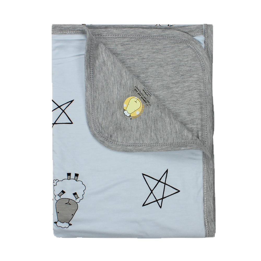 Double Layer Blanket Big Star & Sheepz Blue - 36M