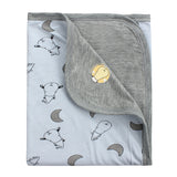 Double Layer Blanket Small Moon & Sheepz Blue - 36M