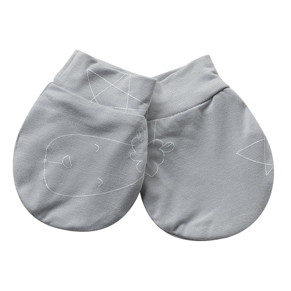 Mittens Cute Big Star & Head Grey