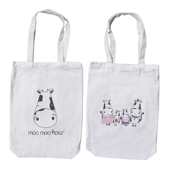 Canvas Tote Bag  Moo Moo Kow® Family  White