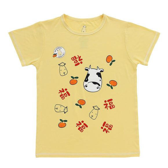 SPECIAL EDITION - Unisex Short Sleeve T-Shirt Moo Moo New Year Yellow