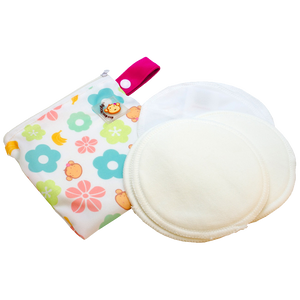 DooDooMooky Bamboo Nursing Pad Mooky Flower Pink Tag