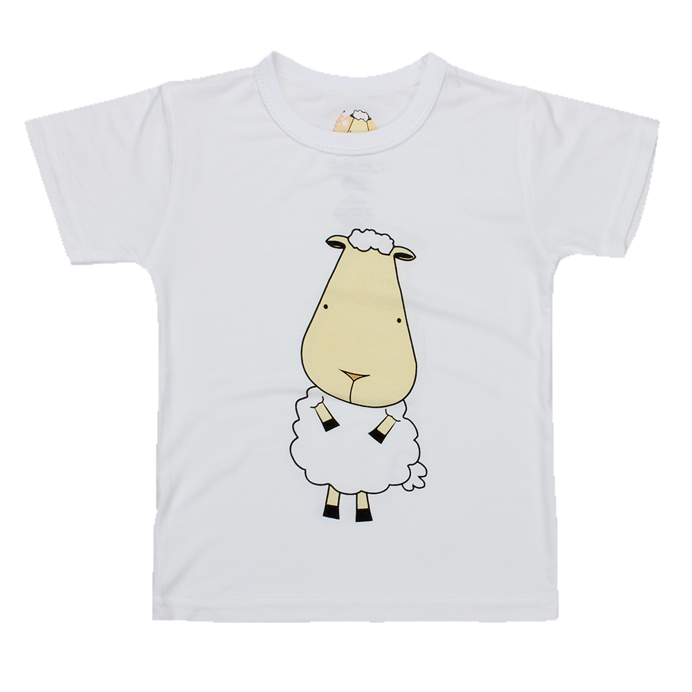 Unisex Short Sleeve T-Shirt White Front & Back Sheepz