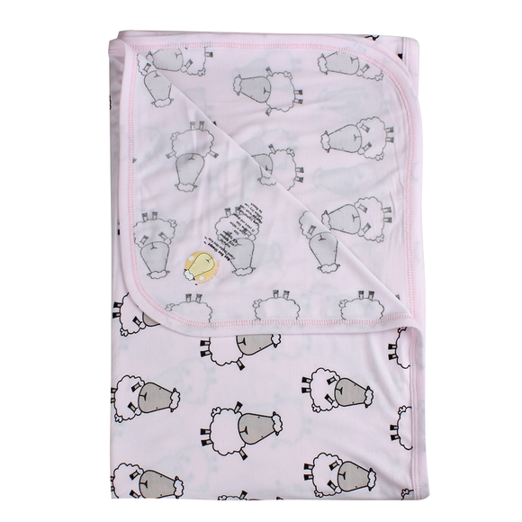 bamboo blanket baby pink