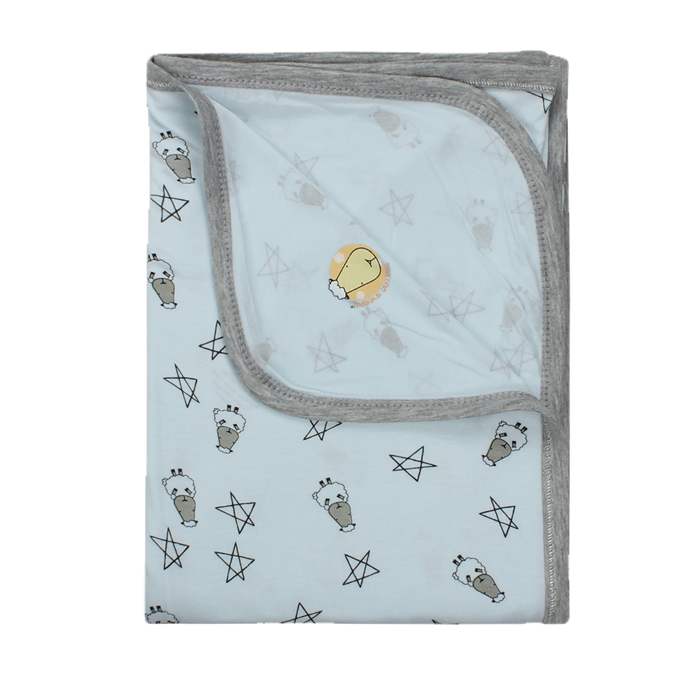 Single Layer Blanket Small Star & Sheepz Blue - 4T