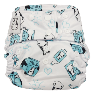 Cloth Diaper One Size Snap - Milk Milk