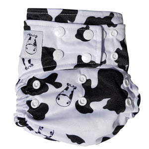 BAMBOO Cloth Diaper One Size Snap - Moo Moo
